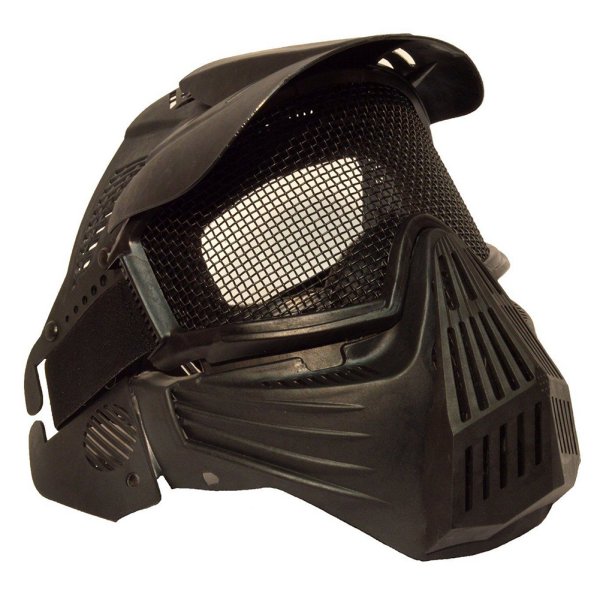 Full Face Safety Mask Tactical Airsoft Metal Mesh ABS Protect Gaurd Face Mask UK 
