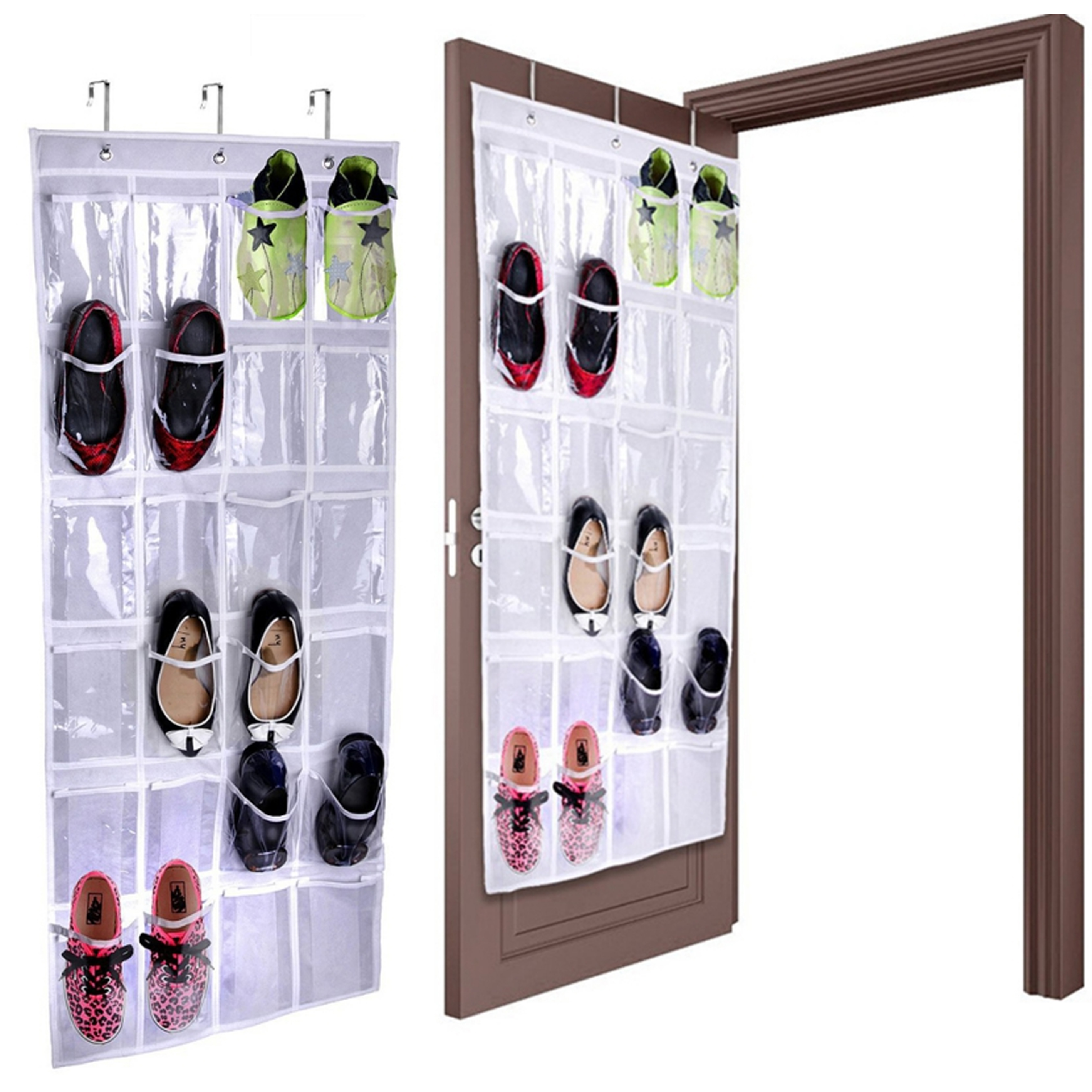 24Grid Over The Door Shoe Organizer Hanging Closet Holder 24Grid Over The Door Shoe Organizer Hanging Closet Holder